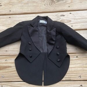 Kids Tuxedo Jacket- Black Tuxedo Jacket w /Tails size 18M